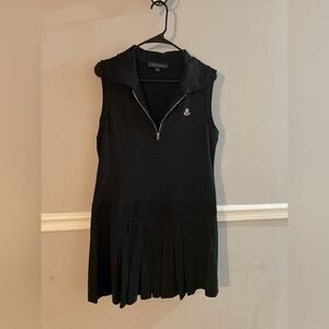 Tommy Hilfiger Black Zip-Up with front pleats Mini Dress